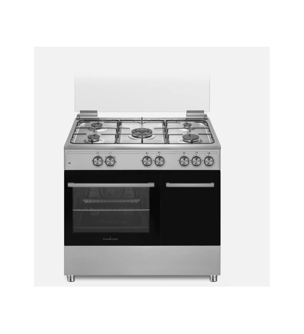 Schaub Lorenz Schaub Lorenz Cucina 90cm 5 Fuochi Gas Forno Elettrico XXL Grill Elettrico Inox Schaub Lorenz Schaub Lorenz Cucina 90cm 5 Fuochi Gas Forno Elettrico XXL Grill Elettrico Inox