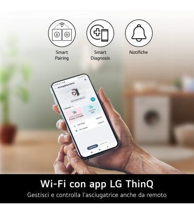LG LG RH18U8AVCW Asciugatrice 18kg Pompa di calore DUAL Inverter Wi-Fi Motore Direct Drive AI Dry Classe D