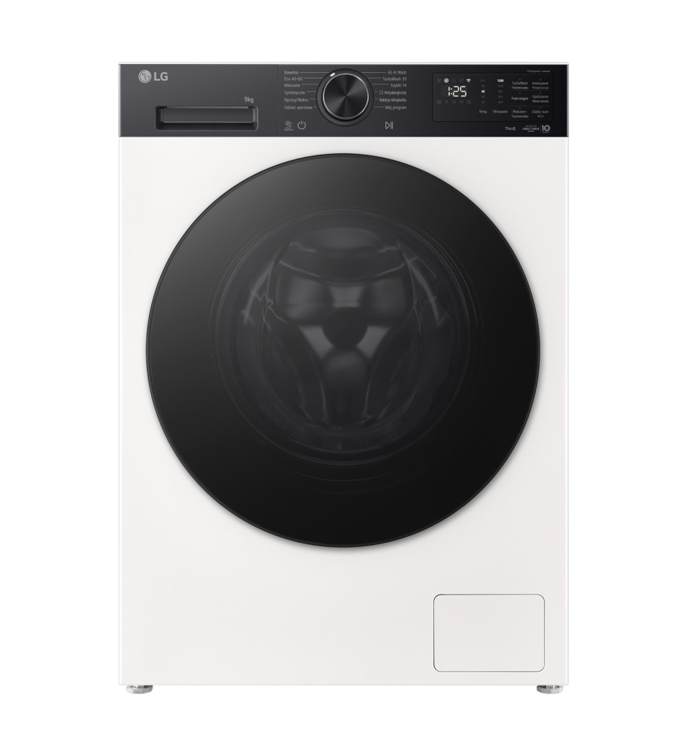 LG LG F2NX50S9THB Lavatrice Slim 9 kg Centrifuga 1200 Inverter Vapore Wi-Fi AI Classe A-30%