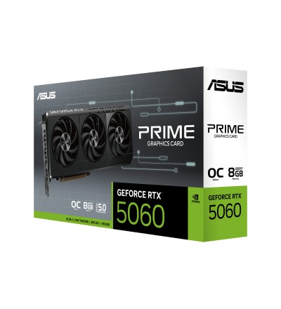 ASUS Prime GeForce RTX 5060 OC Edition 8GB GDDR7 Scheda Video PCI Express 5.0 ASUS Prime GeForce RTX 5060 OC Edition 8GB GDDR7 Scheda Video PCI Express 5.0