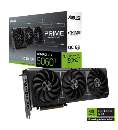 ASUS Prime GeForce RTX 5060 Ti OC Edition 8GB GDDR7 Scheda Video NVIDIA PCIe 5.0 128 Bit 3 Ventole Axial-Tech PRIME-RTX5060TI-O ASUS Prime GeForce RTX 5060 Ti OC Edition 8GB GDDR7 Scheda Video NVIDIA PCIe 5.0 128 Bit 3 Ventole Axial-Tech PRIME-RTX5060TI-O