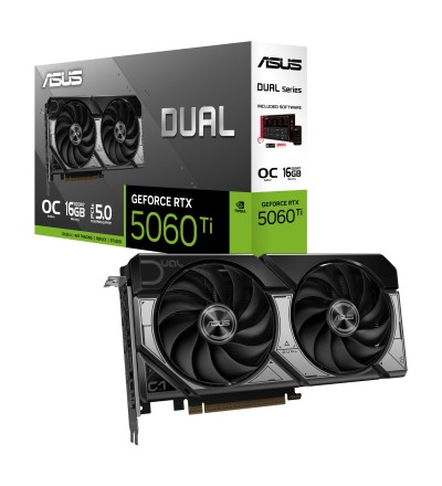  ASUS Dual GeForce RTX 5060 Ti OC Edition 16GB GDDR7 Scheda Grafica PCIe 5.0 128 Bit Architettura Blackwell DUAL-RTX5060TI-O16G