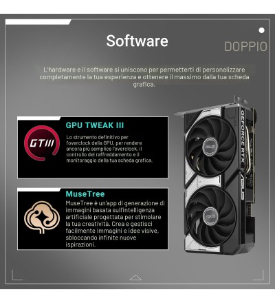 ASUS Dual GeForce RTX 5060 Ti OC Edition 8GB GDDR7 PCIe 5.0 128 Bit Scheda Video NVIDIA Blackwell DUAL-RTX5060TI-O8G ASUS Dual GeForce RTX 5060 Ti OC Edition 8GB GDDR7 PCIe 5.0 128 Bit Scheda Video NVIDIA Blackwell DUAL-RTX5060TI-O8G