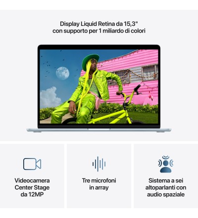 APPLE Apple MacBook Air 2026 15 M5 10C/10G 16GB 1TB Sky Blue Garanzia Italia 24 Mesi