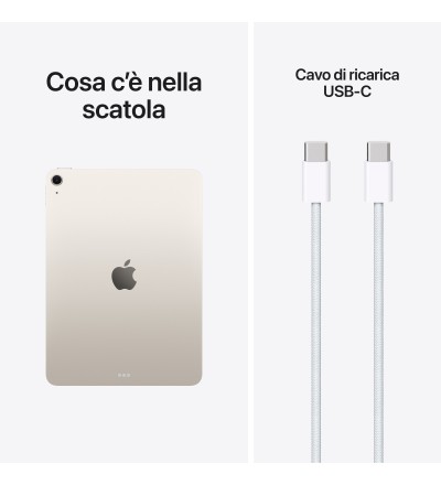 APPLE Apple iPad Air 2026 8Gen 11 128GB M4 Colore Starlight Garanzia Italia 24 Mesi