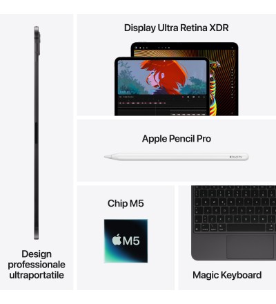 APPLE Apple iPad Pro 2025 6Gen 11 512GB M5 Silver ITA MDWN4TY/A APPLE Apple iPad Pro 2025 6Gen 11 512GB M5 Silver ITA MDWN4TY/A