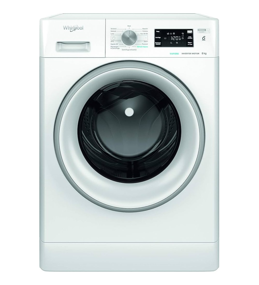 WHIRLPOOL LAVATRICE 8KG INVERTER 6°SE. VAPORE A 1400 GIRI FFB 846 SV IT WHIRLPOOL LAVATRICE 8KG INVERTER 6°SE. VAPORE A 1400 GIRI FFB 846 SV IT