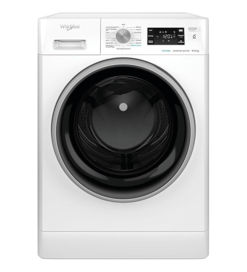 WHIRLPOOL LAVASCIUGA 9/6KG INVERTER C/A-20% 1400GI. FFWDB 964489 BSV IT WHIRLPOOL LAVASCIUGA 9/6KG INVERTER C/A-20% 1400GI. FFWDB 964489 BSV IT