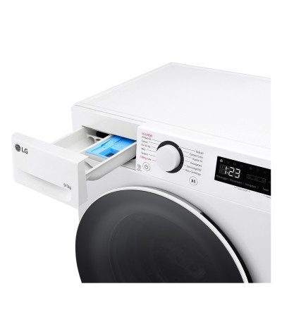 LG LG Lavasciuga Slim D2R5S09TSWW 9 5 kg AI DD Classe E 1200 Giri TurboWash 360 Vapore Allergy Care Bianca