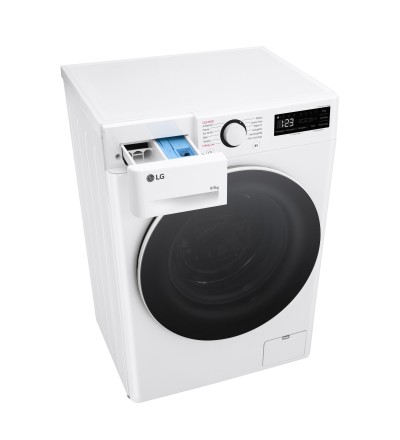 LG LG Lavasciuga Slim D2R5S09TSWW 9 5 kg AI DD Classe E 1200 Giri TurboWash 360 Vapore Allergy Care Bianca