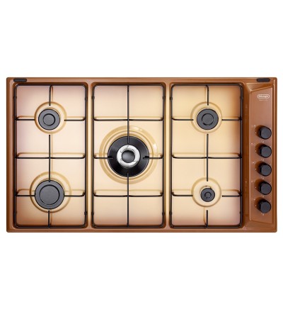De'Longhi De’Longhi FLT59DD Piano Cottura da incasso a Gas 5 Fuochi 90 Cm Terra di Francia