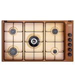 De'Longhi De’Longhi FLT59DD Piano Cottura da incasso a Gas 5 Fuochi 90 Cm Terra di Francia