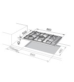 De'Longhi De’Longhi FLT59DD Piano Cottura da incasso a Gas 5 Fuochi 90 Cm Terra di Francia De'Longhi De’Longhi FLT59DD Piano Cottura da incasso a Gas 5 Fuochi 90 Cm Terra di Francia