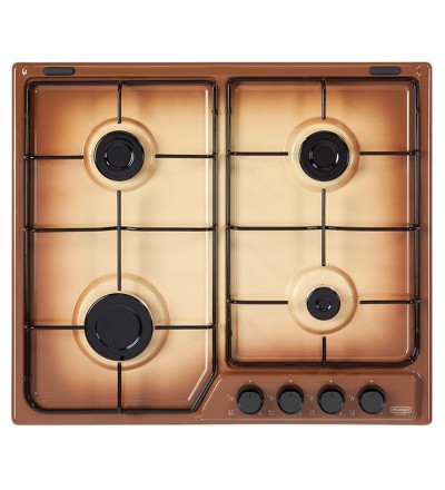 De'Longhi De’Longhi FFT46ASV Piano Cottura da incasso a Gas 4 Fuochi 60 Cm Smaltato Terra di Francia