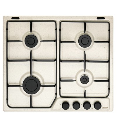 De'Longhi De’Longhi FFS46ASV Piano Cottura da incasso a Gas 4 Fuochi 60 Cm Smaltato Sabbia
