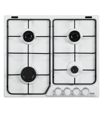 De'Longhi De’Longhi FFB46ASV Piano Cottura da incasso a Gas 4 Fuochi 60 Cm Smaltato Bianco