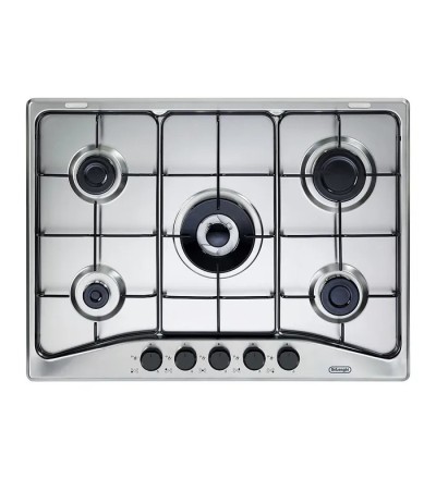 De'Longhi De’Longhi FFA57ASV Piano Cottura da incasso a Gas 5 Fuochi 70 Cm Inox