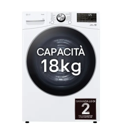 LG LG RH18U8AVCW Asciugatrice 18kg Pompa di calore DUAL Inverter Wi-Fi Motore Direct Drive AI Dry Classe D