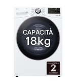 LG LG RH18U8AVCW Asciugatrice 18kg Pompa di calore DUAL Inverter Wi-Fi Motore Direct Drive AI Dry Classe D