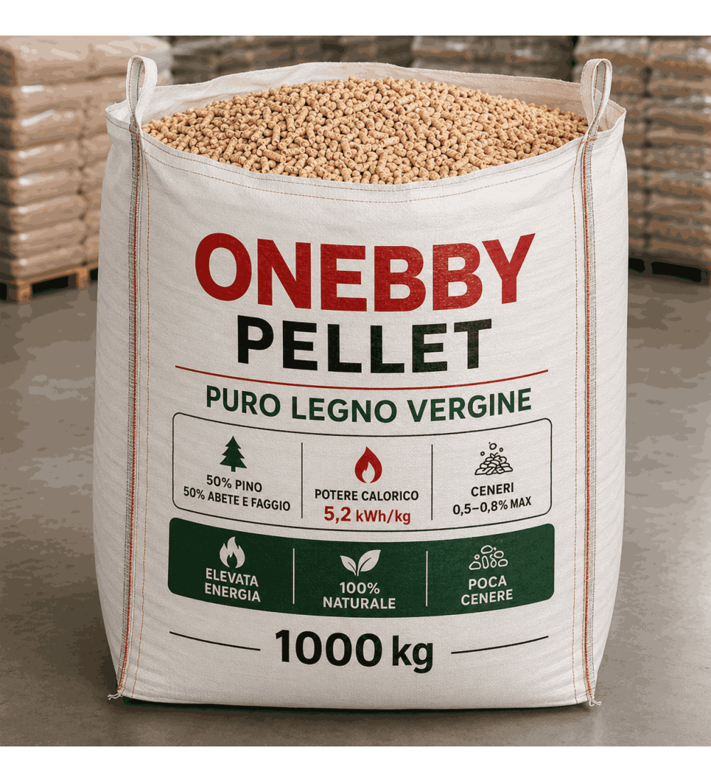 Pellet in Big Bag da 1000 kg Puro Legno Vergine Pino Abete e Faggio nostra produzione Preordine Disponibile Pellet in Big Bag da 1000 kg Puro Legno Vergine Pino Abete e Faggio nostra produzione Preordine Disponibile
